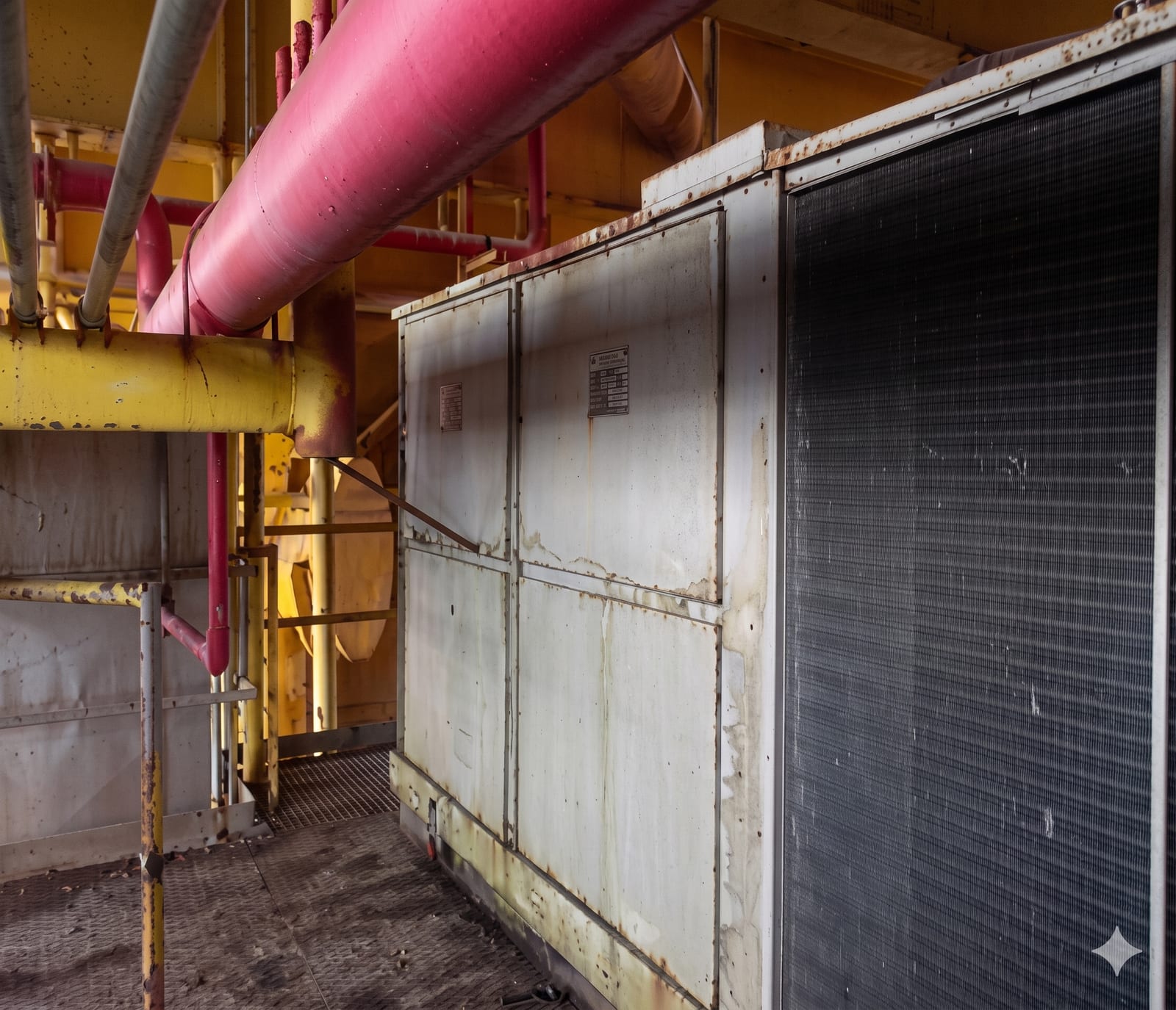 Mantenimiento HVAC NIZBA en plataforma Ayatsil-D - antes