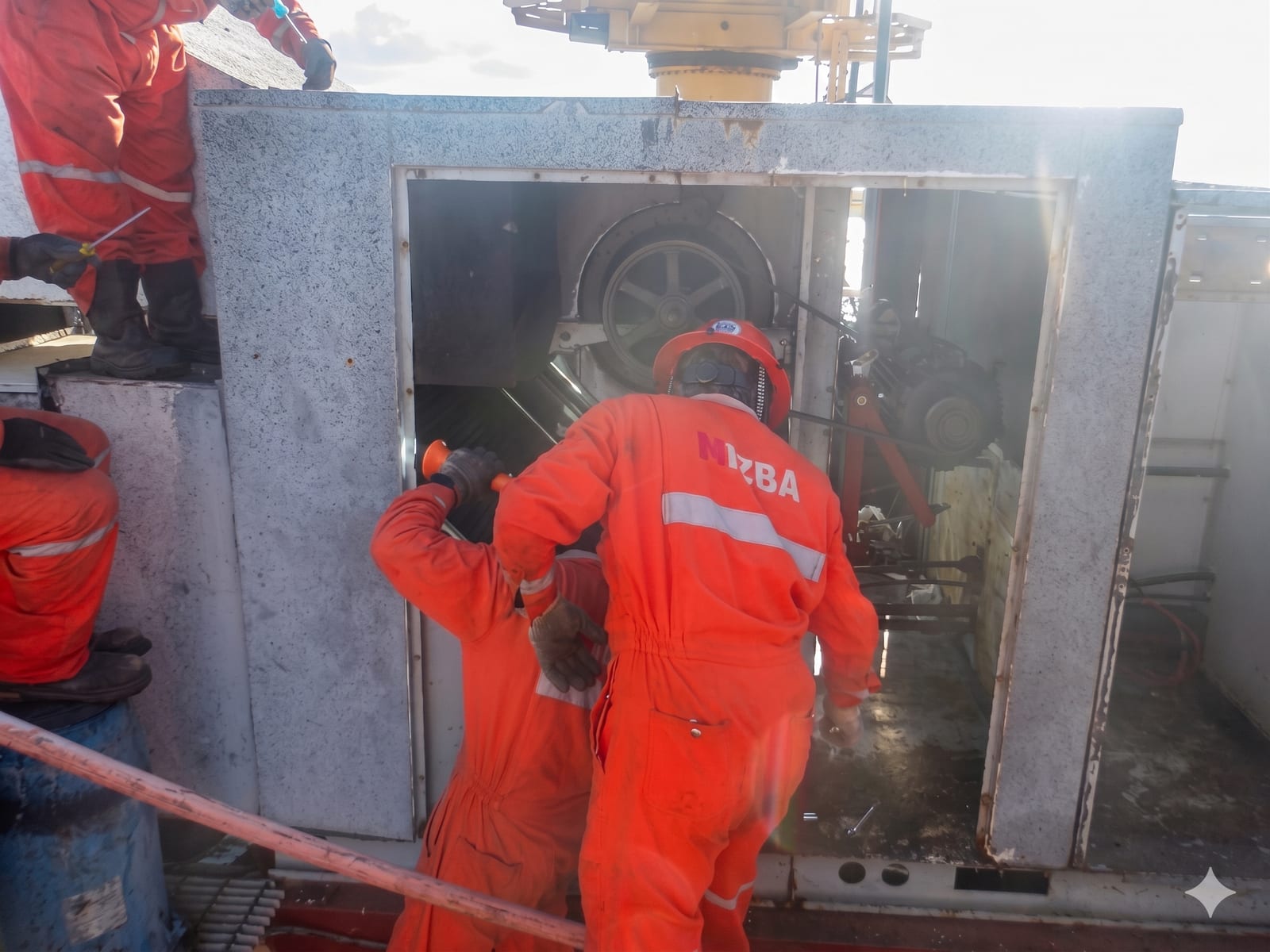 Mantenimiento HVAC NIZBA en plataforma Nohoch-A - durante